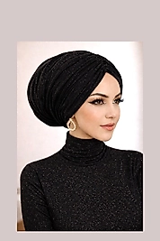 Siyah simli dolgulu bone