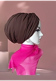 Acı kahve düğüm dolgulu bone