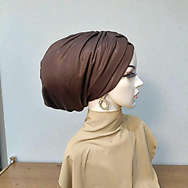 Deri görünümlü aci kahve bone