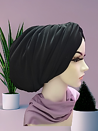 Siyah düğüm dolgulu bone