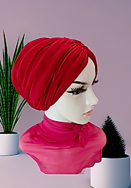 Kırmızı dolgulu bone