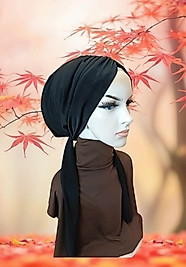 Siyah bağlamalı hazır bone