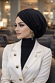 Siyah salaş dolgusuz bone