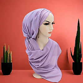 Lila bone şal