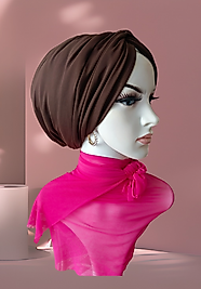 Acı kahve düğüm dolgulu bone