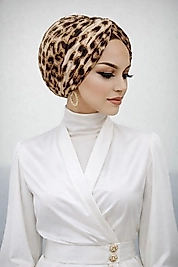 Gold detaylı dolgulu leopar bone