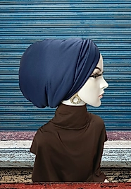 Lacivert düğüm dolgulu Hazır bone