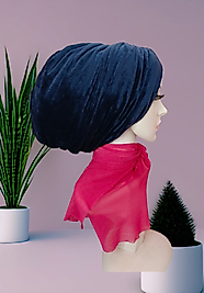 Lacivert kadife bone