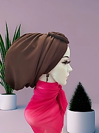 Siyah gül detaylı hazır bone