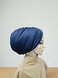 Lacivert düğüm dolgulu bone