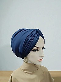 Lacivert düğüm dolgulu bone