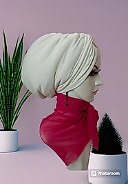 Ekru düğüm dolgulu bone