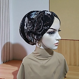 Tüllü desenli dolgulu bone