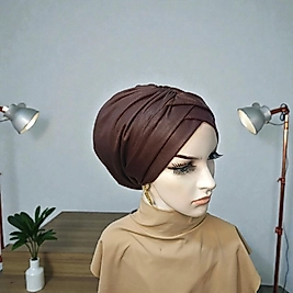 Deri görünümlü aci kahve bone